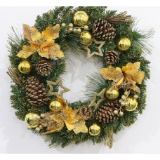 Coronita brad artificial cu decoratiuni,50CM, TP-117-G
