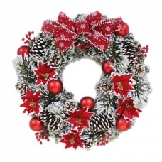 Coronita brad artificial cu decoratiuni, 50cm, TP-118