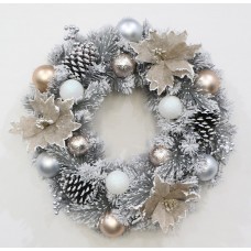 Coronita brad artificial cu decoratiuni, 80cm, TP-146-80