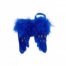 Decoratiune brad Aripi de Inger, culoare albastru, dimensiune: 12x1x13cm, MI-572