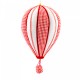 Decoratiune brad in forma de balon cu aer, culaore alb cu rosu, dimensiune: 24x24x41cm, MI-504