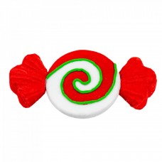 Decoratiune brad in forma de bomboana, culoare alb cu rosu, dimensiune: 52x7x25 cm, MI-663