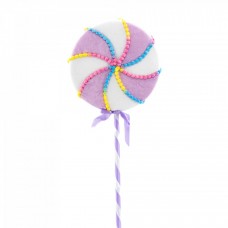 Decoratiune brad in forma de Lollipop, culoare lila, dimensiune: 19x2x53 cm, MI-647