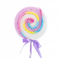 Decoratiune brad in forma de Lollipop, culoare lila, dimensiune: 25x3.5x70 cm, MI-648