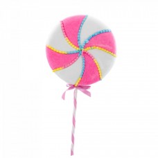 Decoratiune brad in forma de Lollipop, culoare roz, dimensiune: 32x4x77cm, MI-540