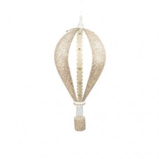 Decoratiune Craciun- Balon cu aer, alb glitter. Dimensiuni : 41*41*90cm-HB-123