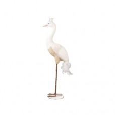 Decoratiune Craciun- Paun, culoare: crem. Dimensiuni : 38*16*69cm -HB-260