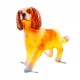 Decoratiune de exterior 3D Cavalier King Charles din fibra de sticla, 480Led, 38 cm, PHB-G0004