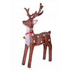 Decoratiune de exterior cu lumini Ren din acril cu instalatie de lumini , dimensiune 130cm, 8 jocuri de lumini, cablu de alimentare 3m, HB-122B-RGB