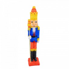 Decoratiune de exterior cu lumini, Spargator de nuci, din acril, dimensiune 20x19x94 cm, 8 jocuri de lumini, 100 led-uri, lumina rece cablu de alimentare 3m, IP44, MI-1037