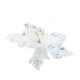 Decoratiune pentru brad in forma de floare, culoare alb, dimensiune 24 cm, MI-1055