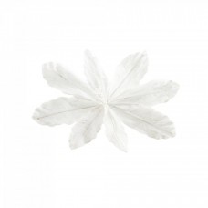 Decoratiune pentru brad in forma de floare, culoare alb, dimensiune 47 cm, MI-1080