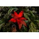Decoratiune pentru brad in forma de floare, culoare rosu, dimensiune 29x 31x15 cm, HB-515
