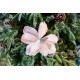 Decoratiune pentru brad in forma de floare, culoare roz, dimensiune 27x40cm, HB-525