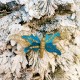 Decoratiune pentru brad in forma de fluture, culoare albastru, dimensiune 27x22 cm, MI-1050