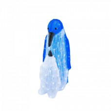 Decoratiunede exterior cu lumini, Pinguini, din acril, dimensiune 29x22x47cm, 8 jocuri de lumini, 150 led-uri, lumina rece, cablu de alimentare 3m, protectie IP44, MI-1059