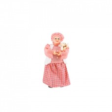 Doamna Craciun , decoratiune muzicala cu miscare lenta, culoare roz, dimensiune 50, cu baterii, HB-1007-50