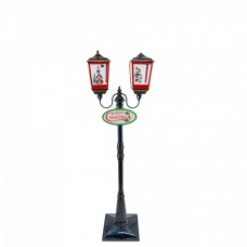 Felinar muzical stadal, decoratiune Craciun, dimensiune 179 cm, culoare negru, MIF-1212