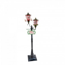 Felinar muzical stadal, decoratiune Craciun, dimensiune 195x5x 37.5cm, culoare alb, MIF-1223