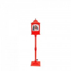 Felinar muzical stadal, decoratiune Craciun, dimensiune 25.5x17x124cm, culoare rosu, MIF-1217