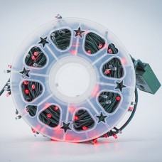 Instalatie de Craciun tip Liniara / sirag 50m, 480 leduri, Lumina Alb Rosu, BL-361-WR