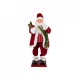 Mos Craciun muzical cu miscare lenta, cuoare rosu, dimensiune 130 cm, alimentare la priza HB-1001-130
