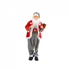 Mos Craciun muzical cu miscare lenta, cuoare rosu, dimensiune 90 cm, alimentare la priza HB-1003-90