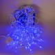 Perdea franjuri de exterior, Led-uri, Lumina rece si Albastra, 5m L, Interconectabila cu joc de lumini, fir alb, BL-360W-WB