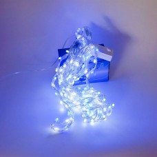 Perdea Lumini de exterior, 216 Led- Lumina Rece - Albastru 2.5m x 1.5m, caseta joc de lumini, interconectabila