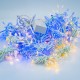 Perdea Lumini de exterior, 4m x 5m, 1200 Led Lumina Calda cu Albastru, joc de lumini, interconectabila, fir alb, SW-1200W-CLD-B