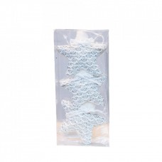 Set 3 globuri in forma de stea din polistiren, culoare argintiu, diametru 12cm, BL-6007S