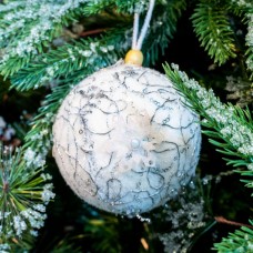 Set 5 globuri din polistiren, culoare argintiu, diametru 10cm, BL-6017S