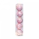 Set 5 globuri din polistiren, culoare roz, diametru 10cm, BL-6020PK